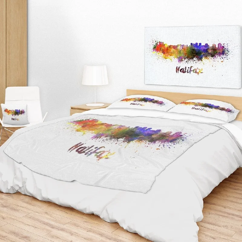 Silk blankets with a smooth and elegant touchDesignart 'Halifax Skyline' Cityscape Throw Blanket Silk blankets with a smooth and elegant touchDesignart 'Halifax Skyline' Cityscape Throw Blanket