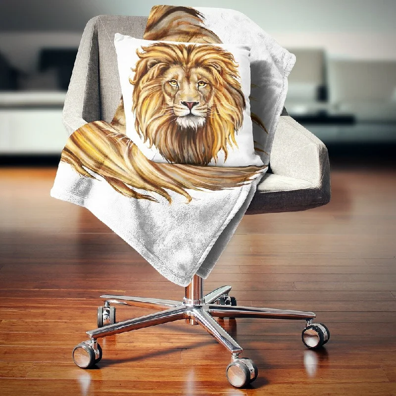 King - size blankets to cover large beds comfortablyDesignart 'King Lion Aslan' Animal Throw Blanket King - size blankets to cover large beds comfortablyDesignart 'King Lion Aslan' Animal Throw Blanket