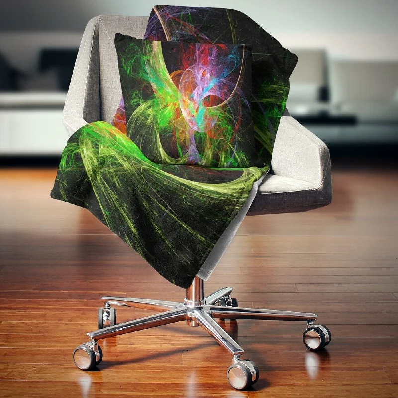 Queen - size blankets for standard - sized bedsDesignart 'Multi Color Fractal Abstract Design' Abstract Throw Blanket Queen - size blankets for standard - sized bedsDesignart 'Multi Color Fractal Abstract Design' Abstract Throw Blanket