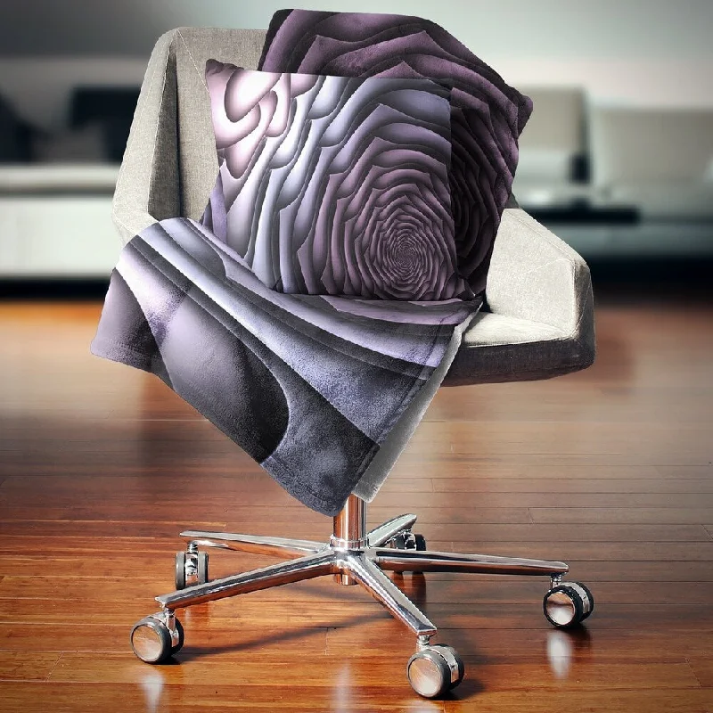 Fleece blankets for a cozy and plush textureDesignart 'Purple Flower Shaped Fractal Art' Abstract Throw Blanket Fleece blankets for a cozy and plush textureDesignart 'Purple Flower Shaped Fractal Art' Abstract Throw Blanket