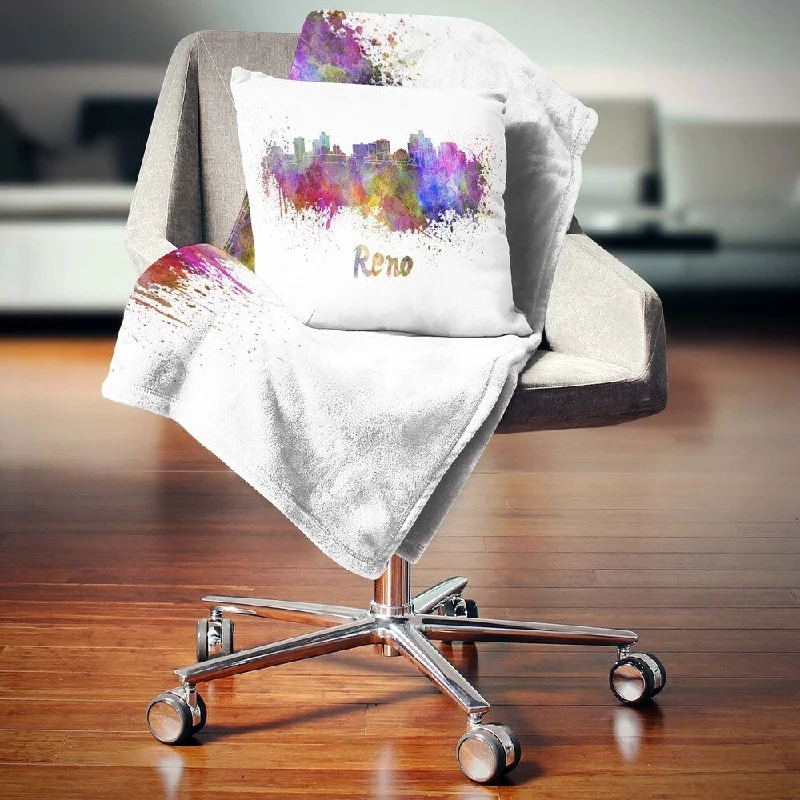 King - size blankets to cover large beds comfortablyDesignart 'Reno Skyline' Cityscape Throw Blanket King - size blankets to cover large beds comfortablyDesignart 'Reno Skyline' Cityscape Throw Blanket