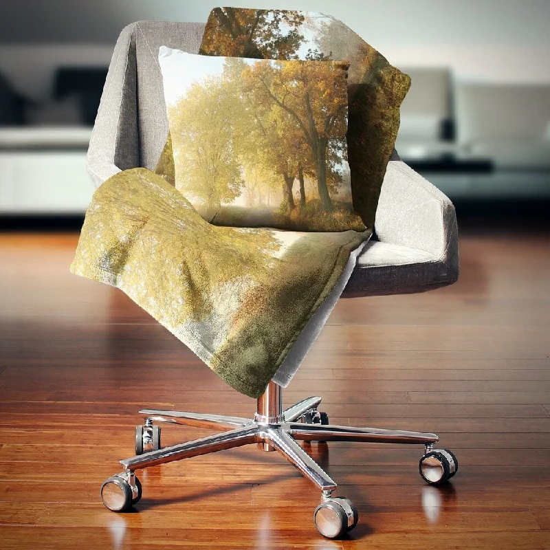 Synthetic fiber blend blankets for a budget - friendly choiceDesignart 'Rural Road Under Green Trees' Landscape Photography Throw Blanket Synthetic fiber blend blankets for a budget - friendly choiceDesignart 'Rural Road Under Green Trees' Landscape Photography Throw Blanket