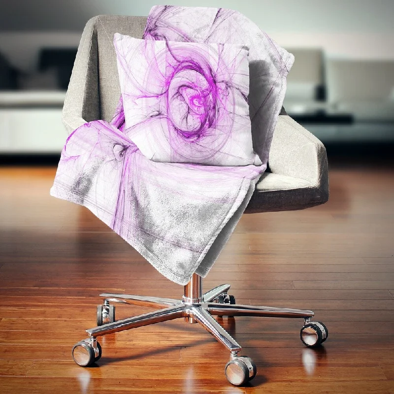 Rayon from bamboo blankets for a silky and breathable feelDesignart 'Wisps of Smoke Purple' Abstract Throw Blanket Rayon from bamboo blankets for a silky and breathable feelDesignart 'Wisps of Smoke Purple' Abstract Throw Blanket