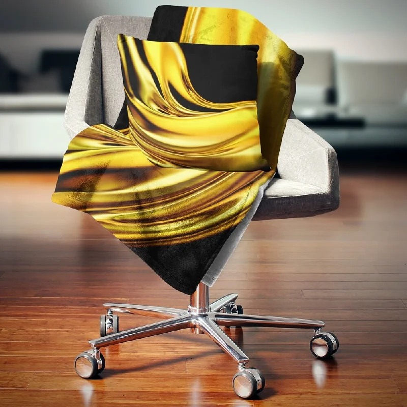 Linen blankets with a rustic and textured lookDesignart 'Yellow Gold Texture Pattern' Abstract Throw Blanket Linen blankets with a rustic and textured lookDesignart 'Yellow Gold Texture Pattern' Abstract Throw Blanket