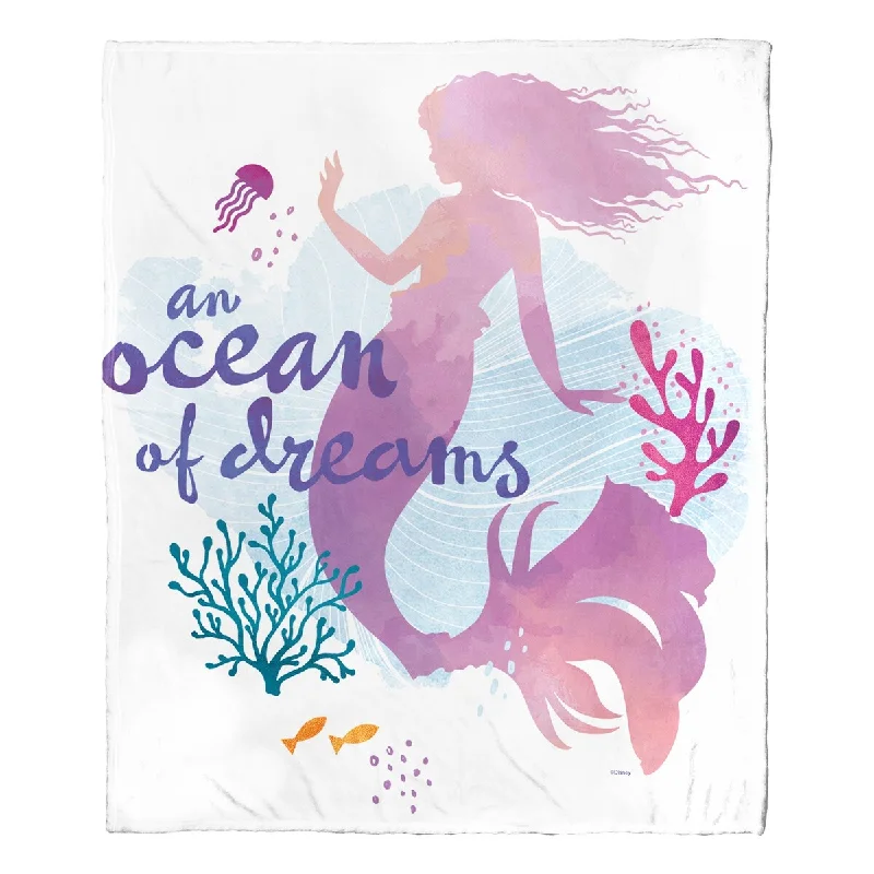 Cotton blankets for breathability and a lightweight feelDisney Little Mermaid Ocean of Dreams Silk Touch Throw BLanket Cotton blankets for breathability and a lightweight feelDisney Little Mermaid Ocean of Dreams Silk Touch Throw BLanket