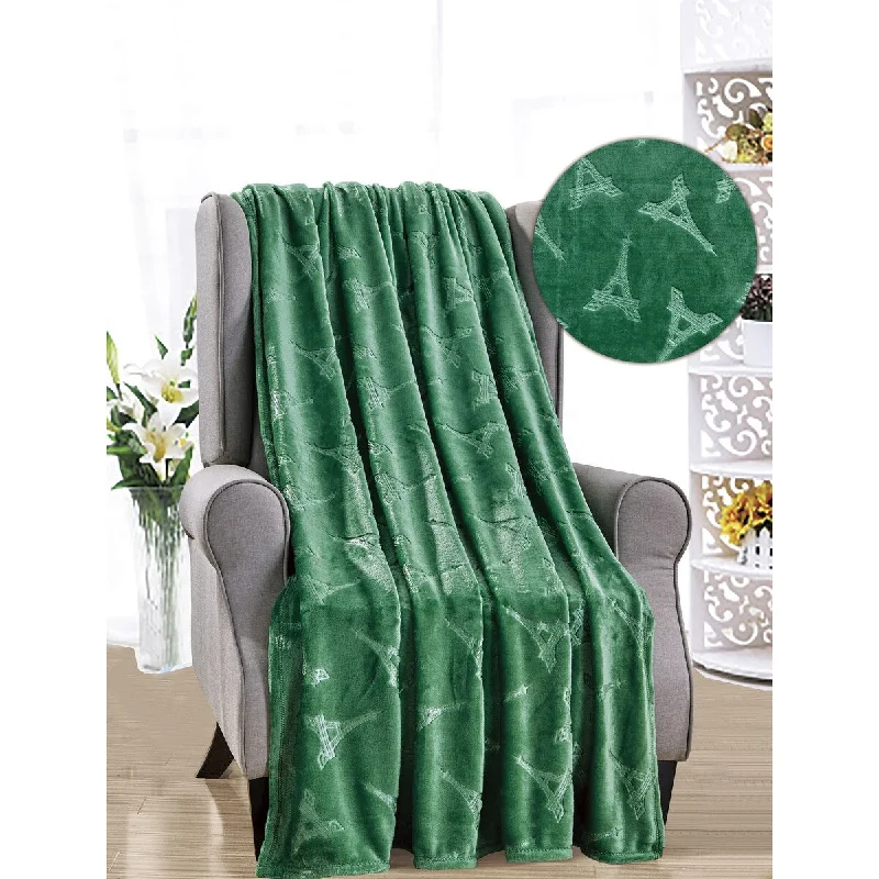 Wool blankets with natural warmth and insulationEiffel Tower Collection Throw Green