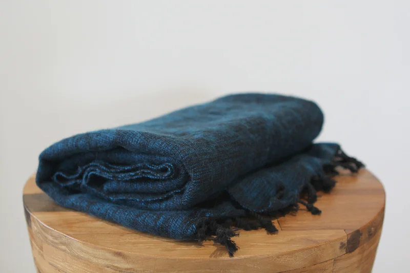Acrylic blankets for a soft and affordable alternativeHimalayan Yak Shawl - Teal & Black