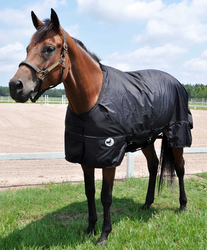 Cotton blankets for breathability and a lightweight feelJeffers Supreme Plus Heavy Weight Turnout Blanket, Blk/Blk