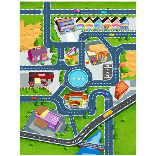 Chenille blankets with a thick and fuzzy textureLarge Cars Play Blanket