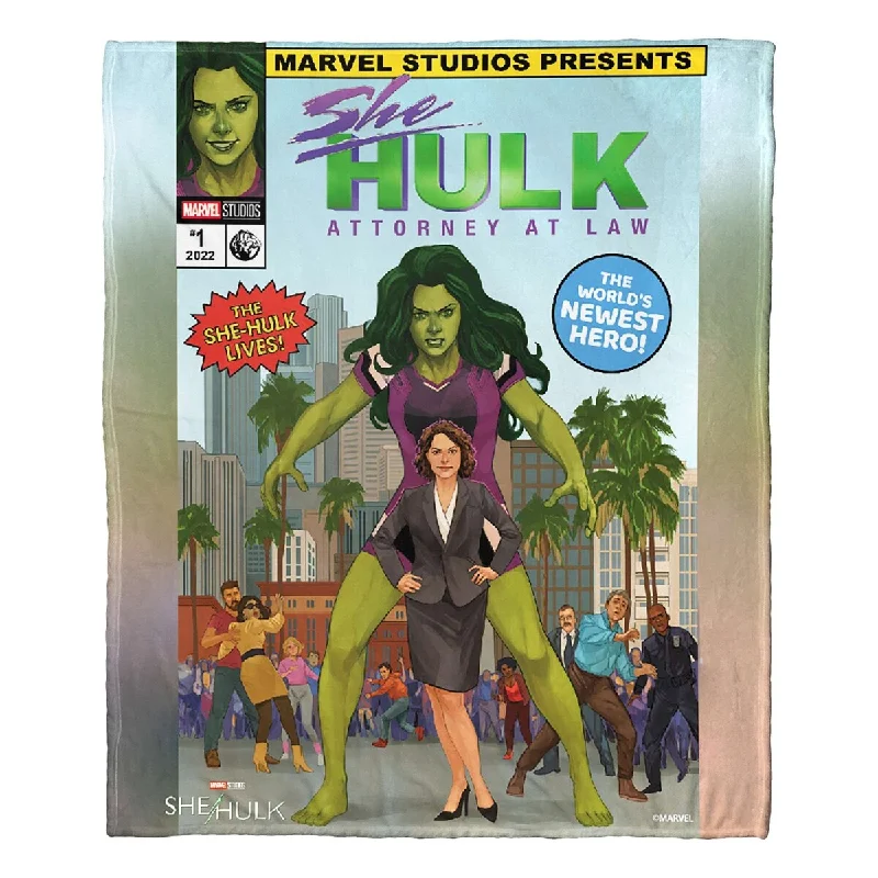 Wool blankets with natural warmth and insulationMarvel She Hulk Comic Cover Silk Touch Throw
