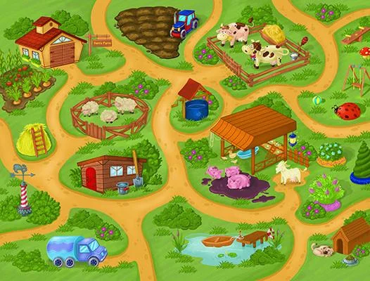 King - size blankets to cover large beds comfortablyMedium Farm Play Blanket
