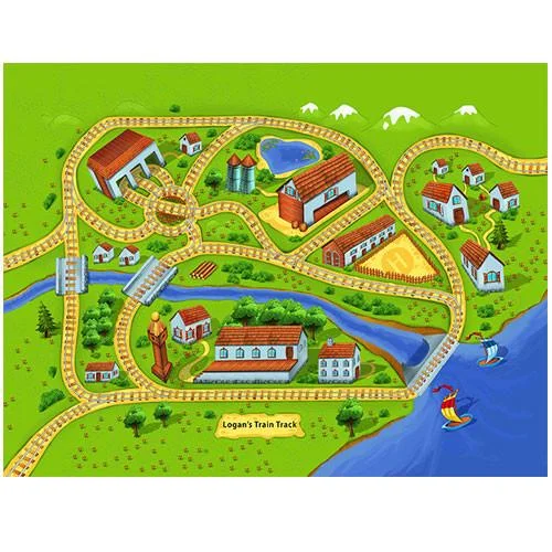 Microfiber blankets that are durable and easy to care forMedium Train Play Blanket