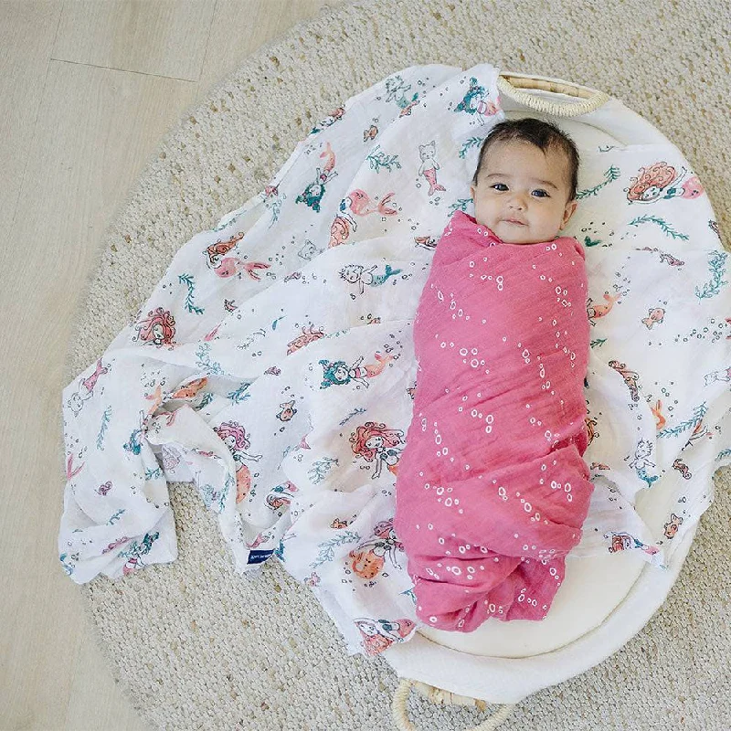 Synthetic fiber blend blankets for a budget - friendly choiceMuslin Swaddle Blanket Set Oh So Soft Mermaid + Bubbles Synthetic fiber blend blankets for a budget - friendly choiceMuslin Swaddle Blanket Set Oh So Soft Mermaid + Bubbles