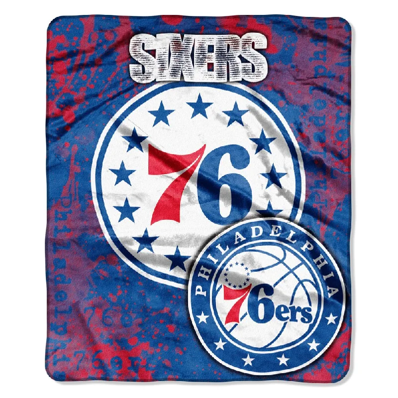 Fleece blankets for a cozy and plush textureNBA 670 76ers Dropdown Raschel Throw