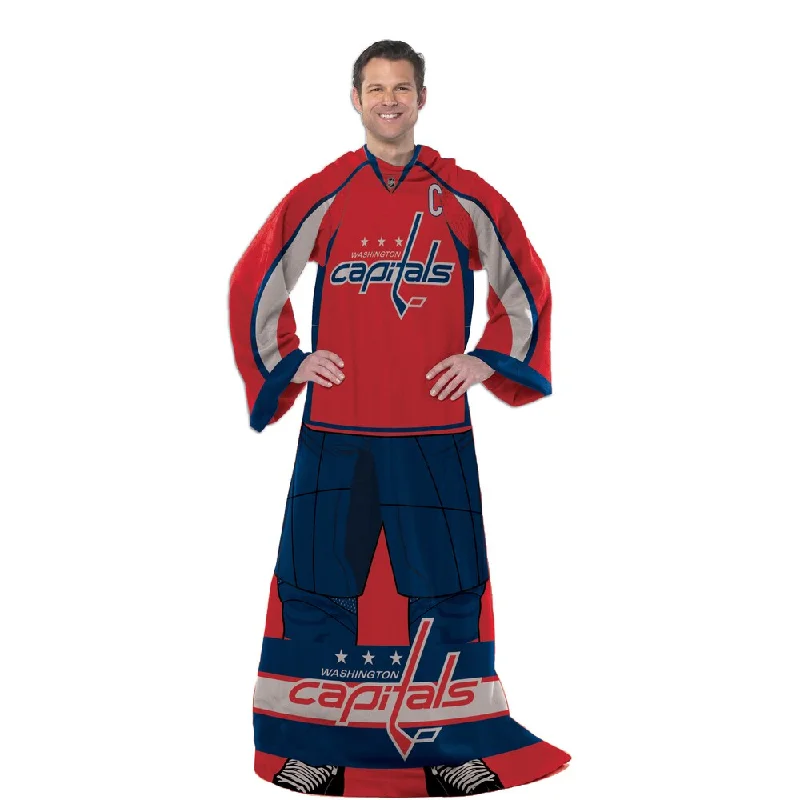 Queen - size blankets for standard - sized bedsNHL 024 Capitals Uniform Comfy Throw