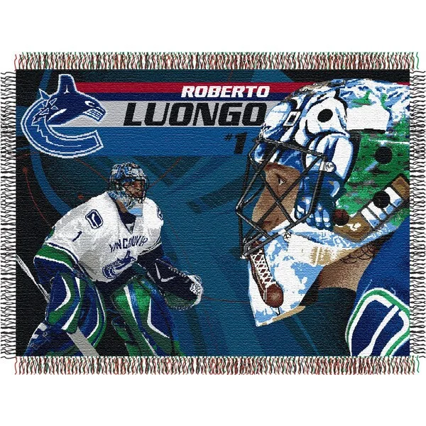 Recycled polyester blankets for an eco - conscious optionNHL Vancouver Canucks Robert Luongo Woven Tapestry Throw Recycled polyester blankets for an eco - conscious optionNHL Vancouver Canucks Robert Luongo Woven Tapestry Throw
