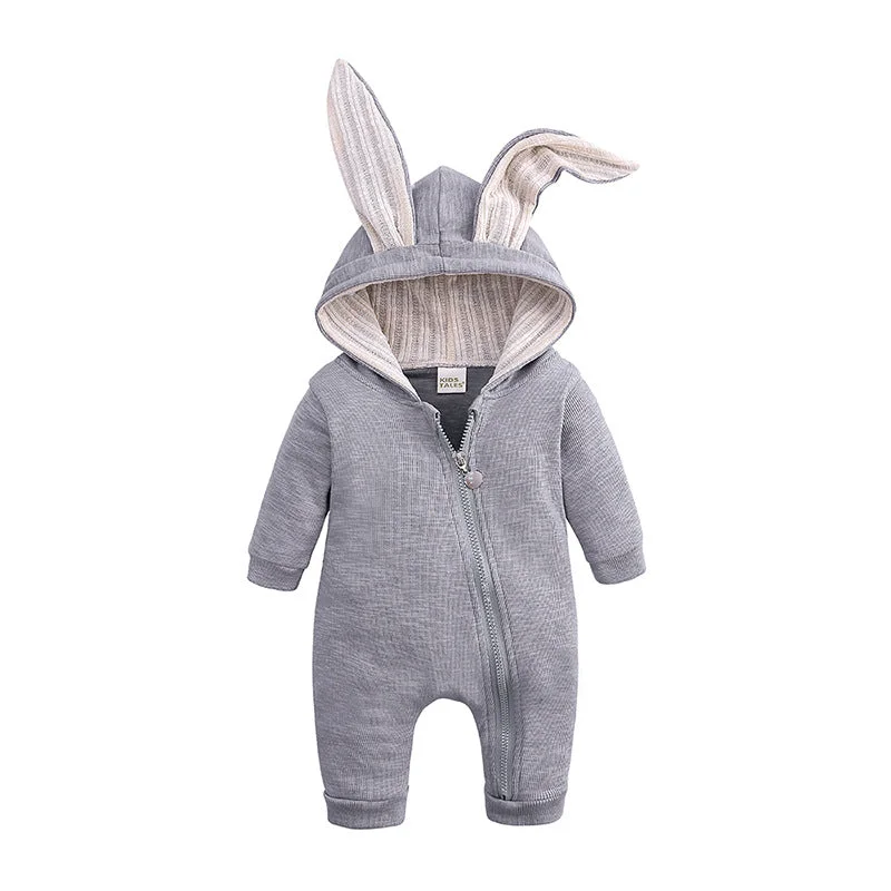Microfiber blankets that are durable and easy to care forOnesie with Rabbit Ears - Grey