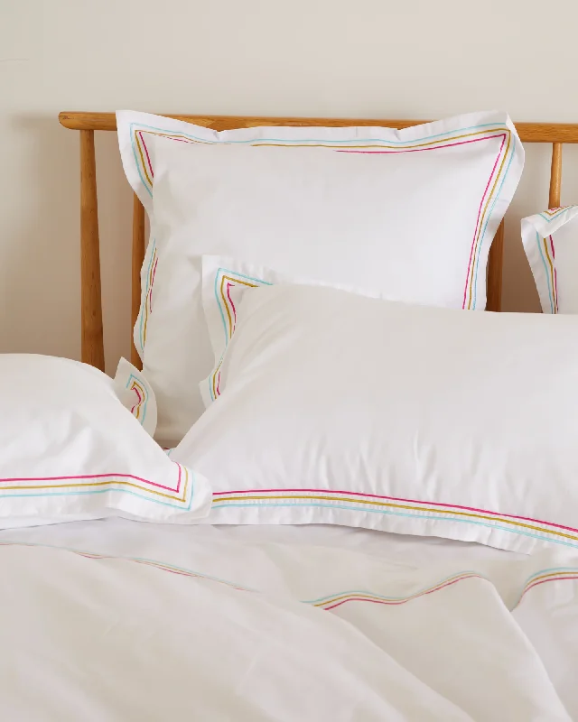 Mohair blankets with a unique sheen and softnessFoxford Rainbow Square Oxford Pillowcase Mohair blankets with a unique sheen and softnessFoxford Rainbow Square Oxford Pillowcase
