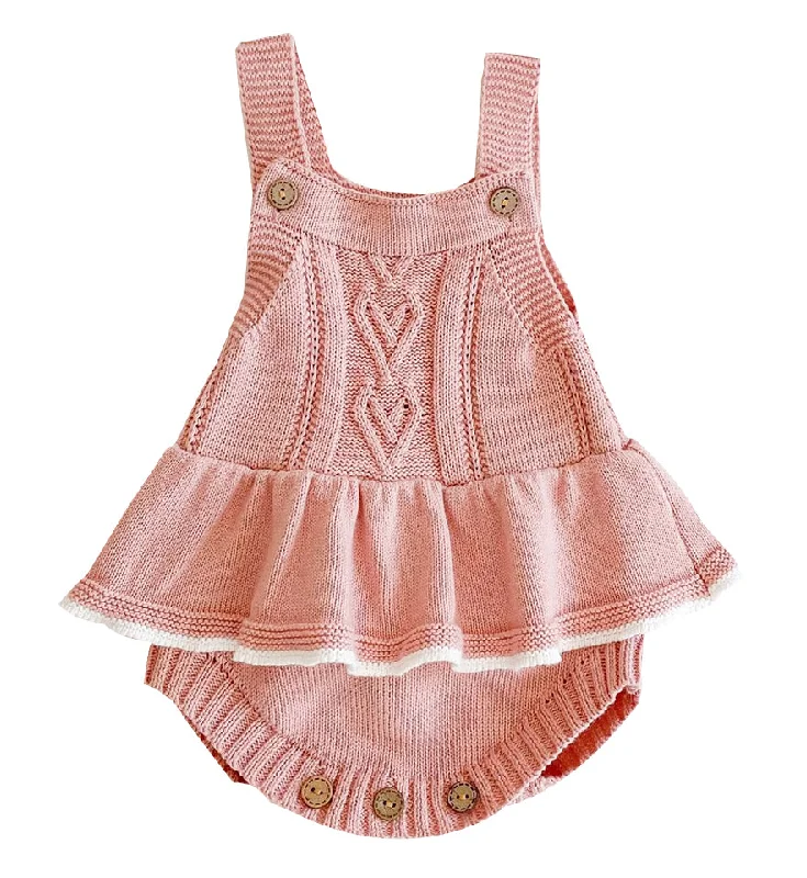Microfiber blankets that are durable and easy to care forPink Knit Frilled Romper
