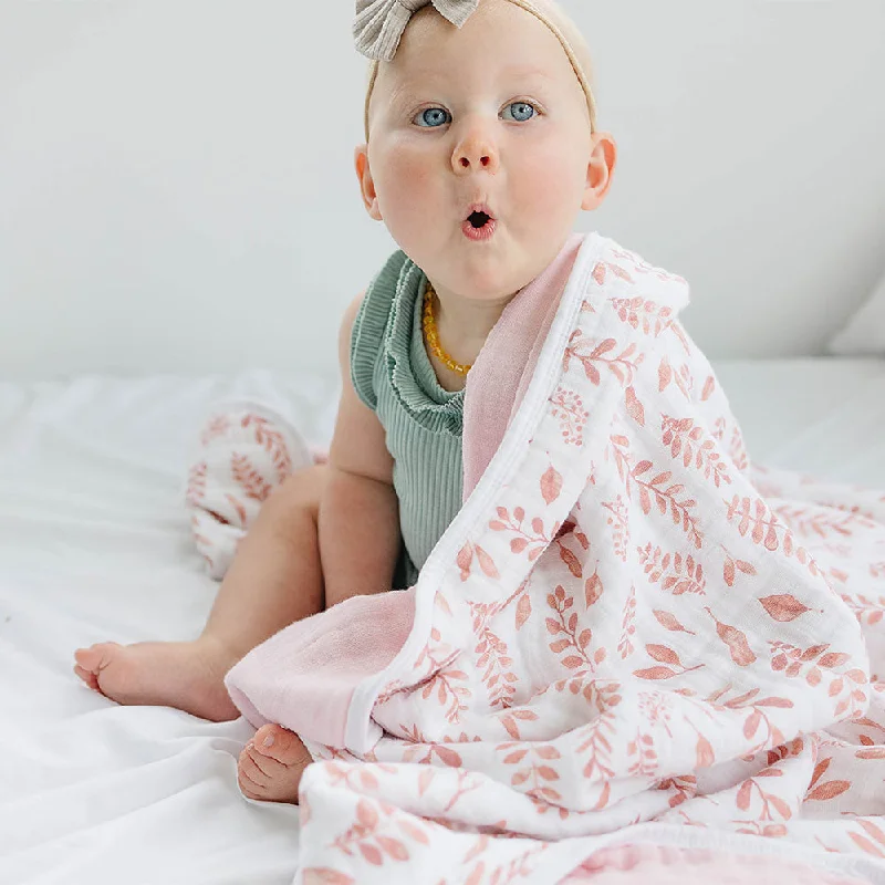 Linen blankets with a rustic and textured lookPink Leaves + Cotton Candy Premium Cotton Snuggle Blanket Linen blankets with a rustic and textured lookPink Leaves + Cotton Candy Premium Cotton Snuggle Blanket