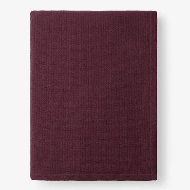 Chenille blankets with a thick and fuzzy textureQueen Size Cotton Weave Cotton Blanket Merlot
