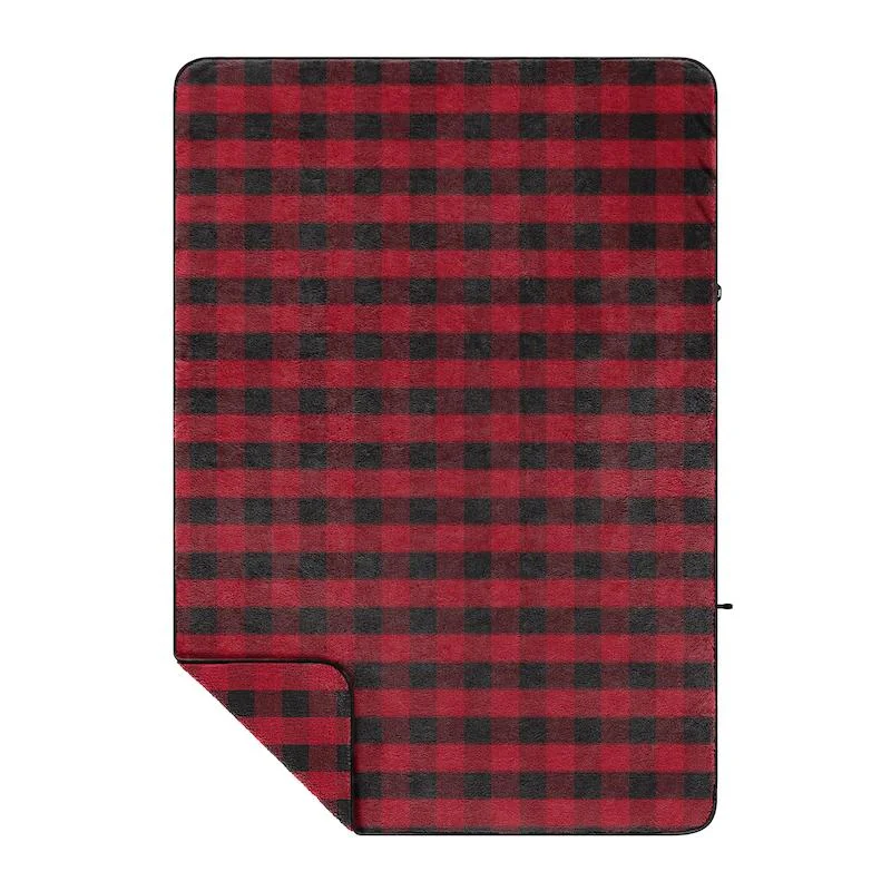 Rayon from bamboo blankets for a silky and breathable feelSherpa Fleece Blanket - Buffalo Check