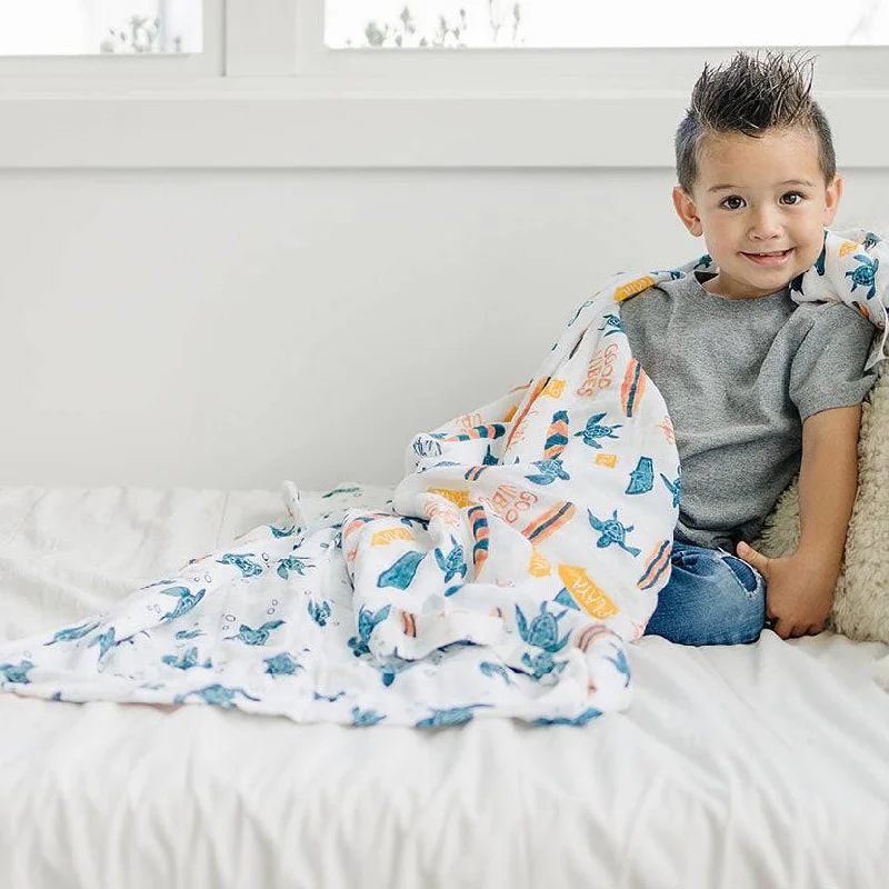 Recycled polyester blankets for an eco - conscious optionSurf + Sea Turtles Oh So Soft Snuggle Blanket