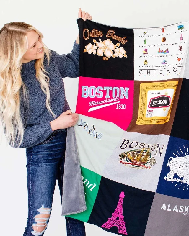 Chenille blankets with a thick and fuzzy textureT-Shirt Quilts