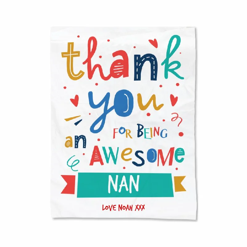 Cotton blankets for breathability and a lightweight feelThank You Blanket - Small