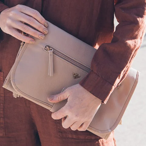 Recycled polyester blankets for an eco - conscious optionVegan Leather Nappy Change Clutch Bag - Frappe Recycled polyester blankets for an eco - conscious optionVegan Leather Nappy Change Clutch Bag - Frappe