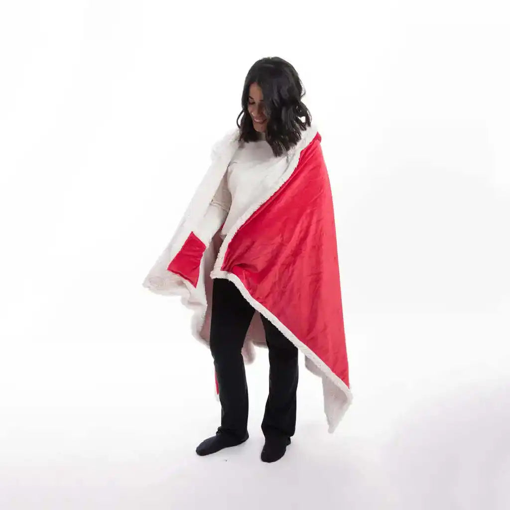 Rayon from bamboo blankets for a silky and breathable feelWrap with Hood and Pockets Rayon from bamboo blankets for a silky and breathable feelWrap with Hood and Pockets