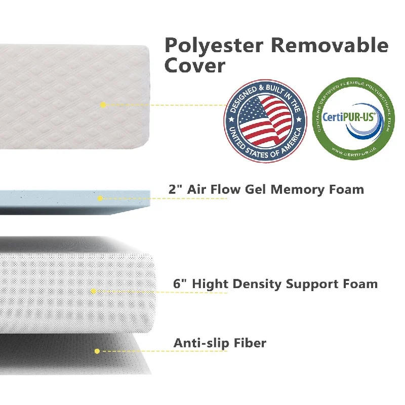 Wool - filled mattresses for natural insulation and moisture - wicking8 inch Gel Memory Foam Mattress, Cooling Med Wool - filled mattresses for natural insulation and moisture - wicking8 inch Gel Memory Foam Mattress, Cooling Med