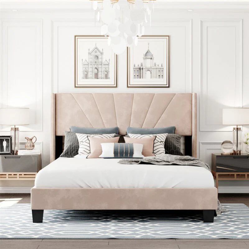 Innerspring mattresses with coil counts for supportBosco Upholstered Without Storage Bed in Suede Innerspring mattresses with coil counts for supportBosco Upholstered Without Storage Bed in Suede