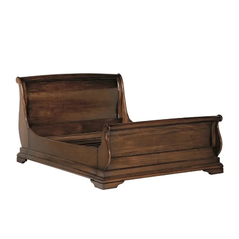 Polyester - foam mattresses for budget - friendly optionsBurgundy Sleigh Bed