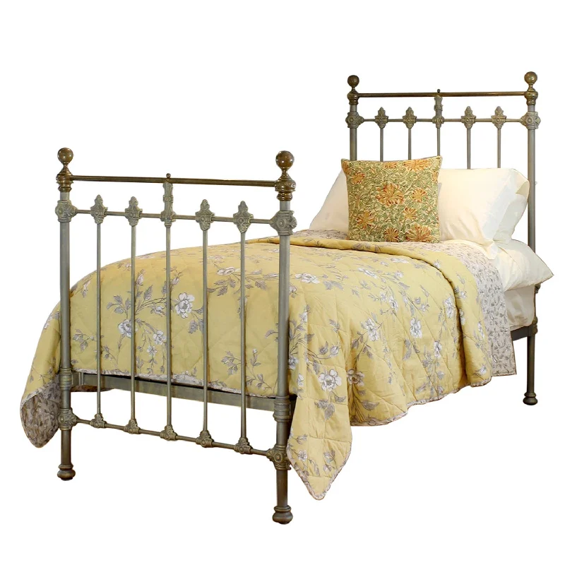 Innerspring mattresses with coil counts for supportGreen and Gold Antique Single Bed MS66 Innerspring mattresses with coil counts for supportGreen and Gold Antique Single Bed MS66