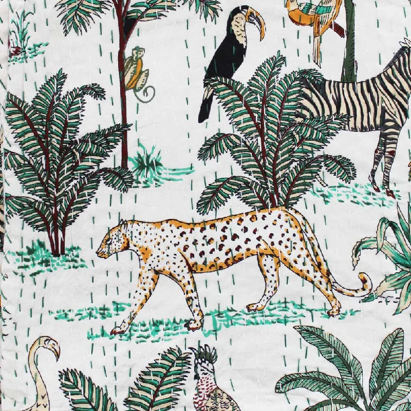 Innerspring mattresses with coil counts for supportKantha Throw - Cream Safari