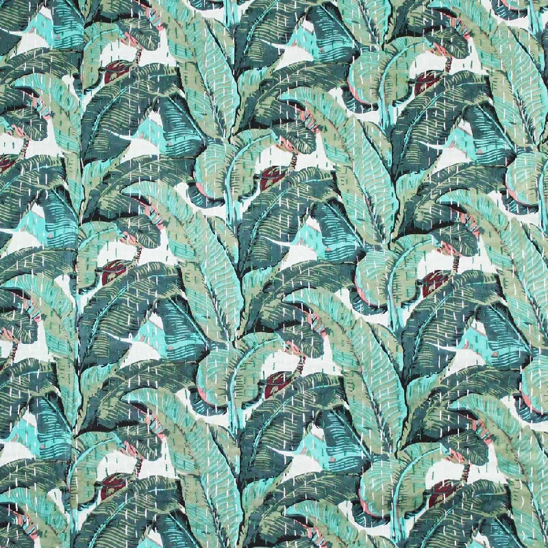 Latex mattresses with natural bounce and breathabilityKantha Throw - Green Leaf