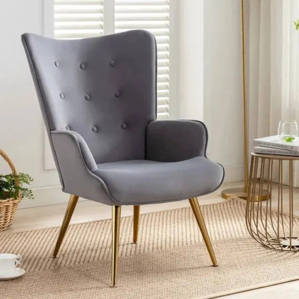 Queen - size mattresses for couples and standard bedroomsKitty Button-Tufted Wingback Chair Queen - size mattresses for couples and standard bedroomsKitty Button-Tufted Wingback Chair