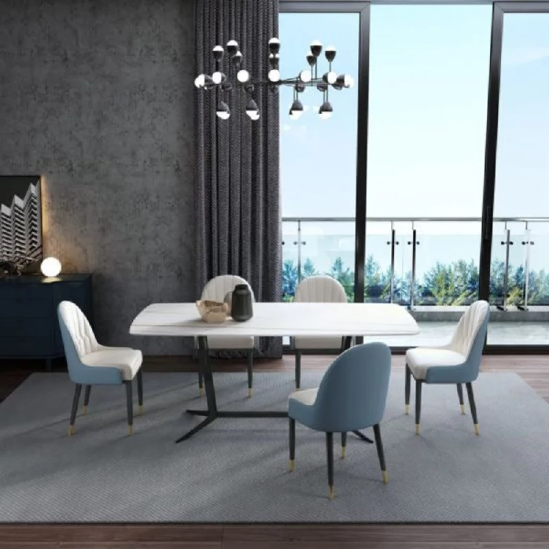 Bamboo - charcoal infused mattresses for odor absorptionLexus Luxury 6 Seater Dining Table in Blue Bamboo - charcoal infused mattresses for odor absorptionLexus Luxury 6 Seater Dining Table in Blue
