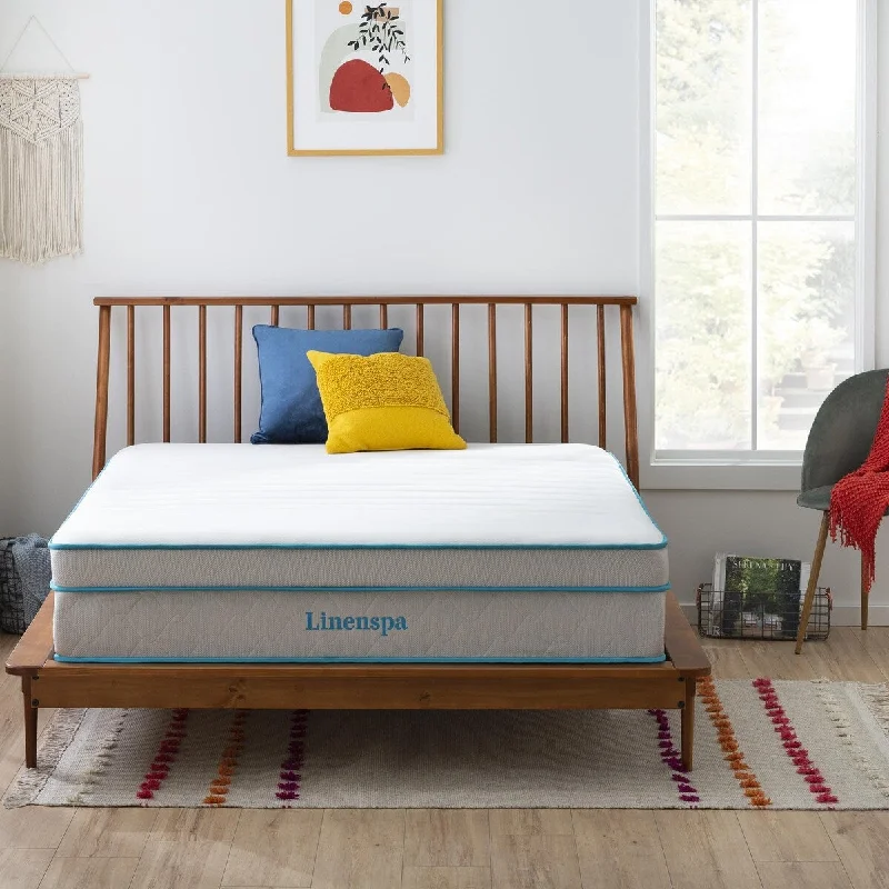 Organic cotton mattresses for a chemical - free sleep surfaceLinenspa Essentials 12" Hybrid Bonnell Spring & Gel Memory Foam Mattress Organic cotton mattresses for a chemical - free sleep surfaceLinenspa Essentials 12" Hybrid Bonnell Spring & Gel Memory Foam Mattress