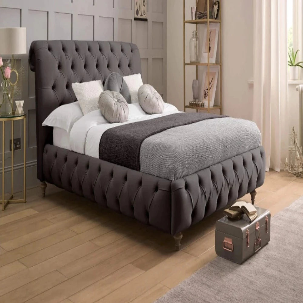 Hybrid mattresses combining foam and innerspring technologyMax Quilt Upholstered Without Storage Bed in Suede Hybrid mattresses combining foam and innerspring technologyMax Quilt Upholstered Without Storage Bed in Suede