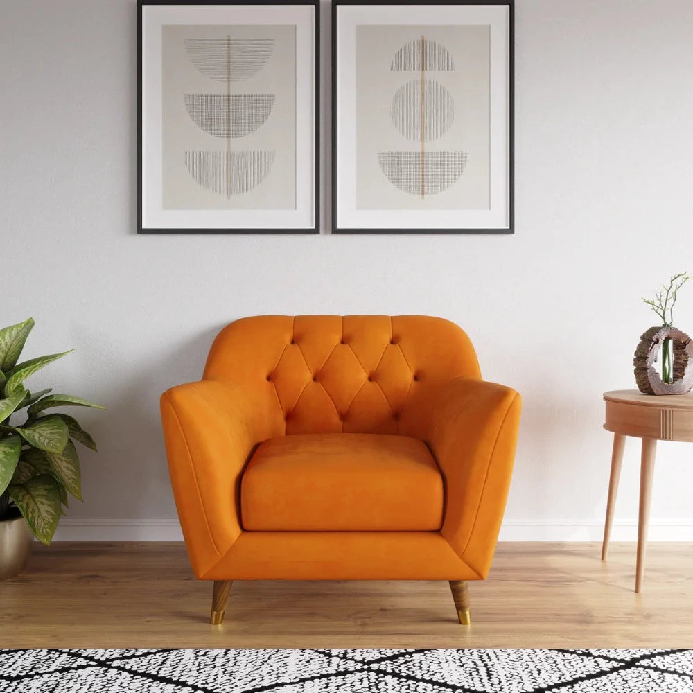 Natural latex and organic cotton blend mattressesNuke Couch Accent Chair in Orange Color Natural latex and organic cotton blend mattressesNuke Couch Accent Chair in Orange Color