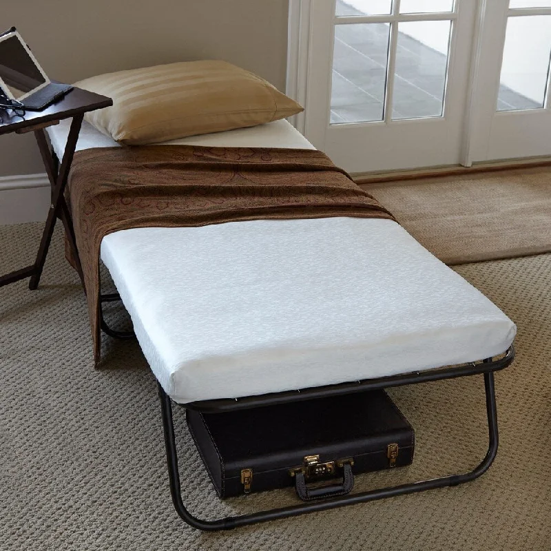 Gel - infused memory foam mattresses for cooler sleepPriage by Zinus Easy Folding Guest Bed and 4 inch Single-size Foam Mattress Gel - infused memory foam mattresses for cooler sleepPriage by Zinus Easy Folding Guest Bed and 4 inch Single-size Foam Mattress