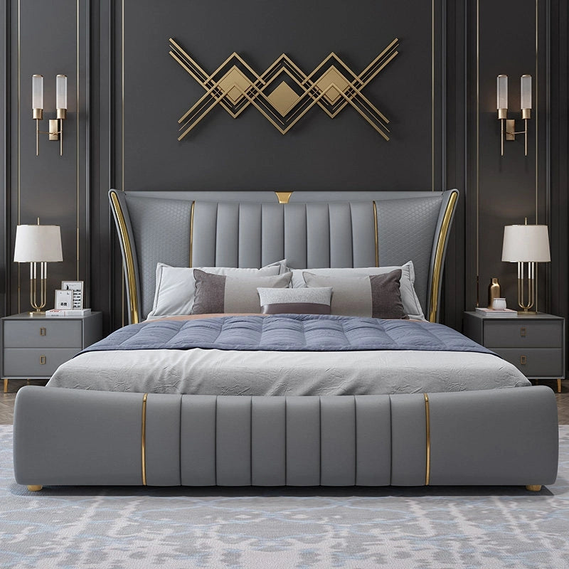 Natural latex and organic cotton blend mattressesRelexo Luxury Upholstered Bed In Leatherette Natural latex and organic cotton blend mattressesRelexo Luxury Upholstered Bed In Leatherette