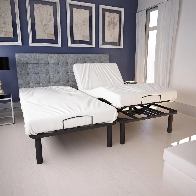Polyester - foam mattresses for budget - friendly optionsSignature Sleep Gold Power Adjustable Metal Base with Inspire 6 Inch Memory Foam Mattress Set, Split King Polyester - foam mattresses for budget - friendly optionsSignature Sleep Gold Power Adjustable Metal Base with Inspire 6 Inch Memory Foam Mattress Set, Split King