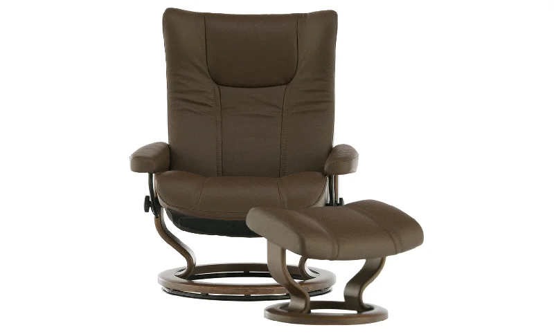 Polyester - foam mattresses for budget - friendly optionsStressless Wing Chesnut Chair and Ottoman (Large)