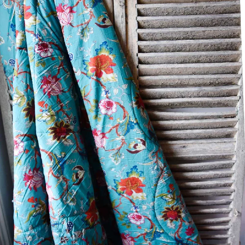 Polyester - foam mattresses for budget - friendly optionsTeal Exotic Floral