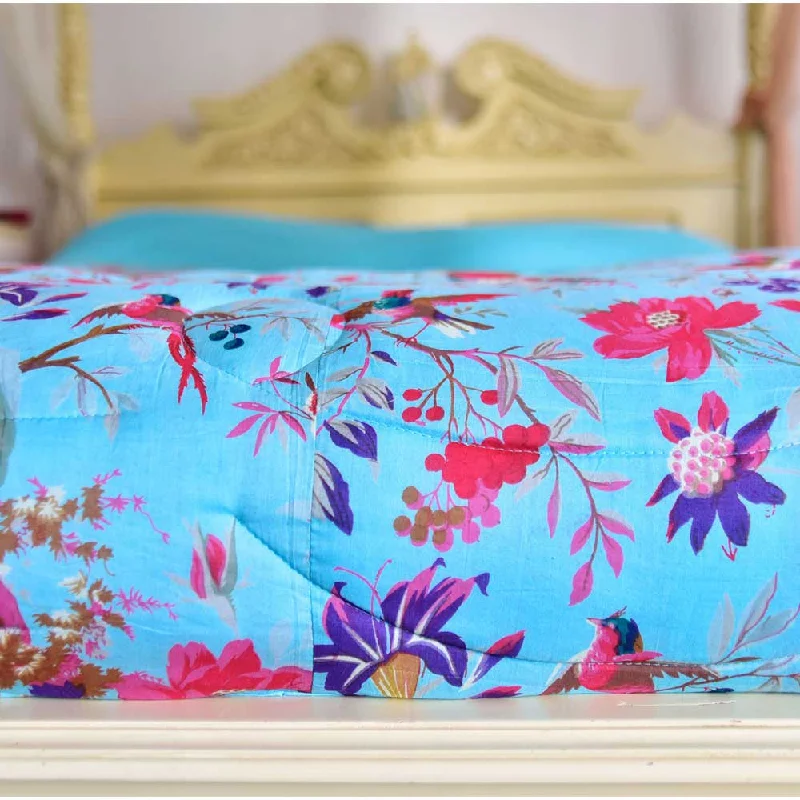 Queen - size mattresses for couples and standard bedroomsTurquoise Blue Bird