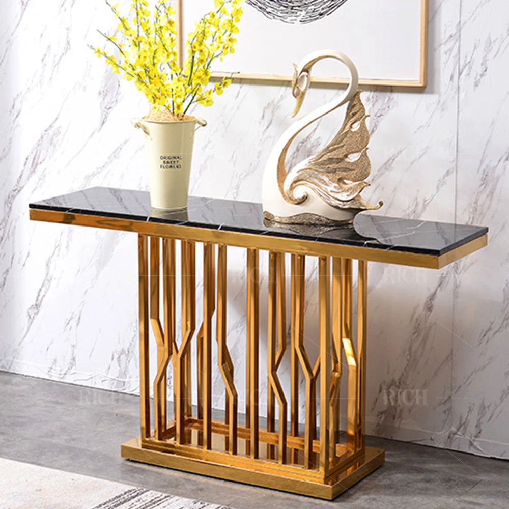 Queen - size mattresses for couples and standard bedroomsUniline Golden Console Table - Stainless Steel Queen - size mattresses for couples and standard bedroomsUniline Golden Console Table - Stainless Steel