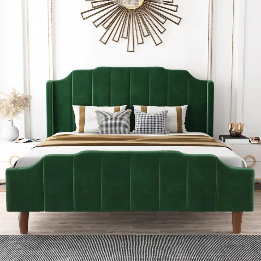 Queen - size mattresses for couples and standard bedroomsUnipro Upholstered Without Storage Bed in Suede Queen - size mattresses for couples and standard bedroomsUnipro Upholstered Without Storage Bed in Suede
